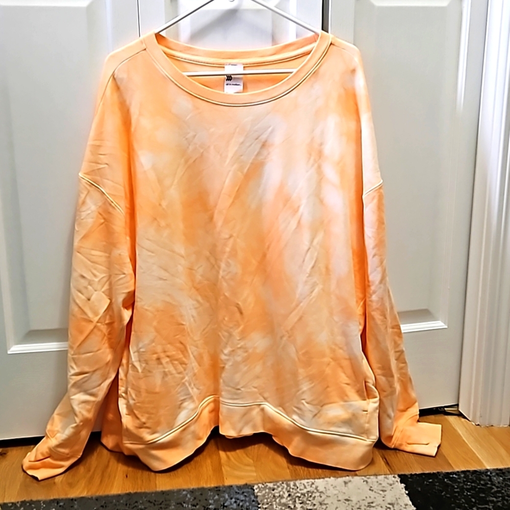 NWT Size 2X Peach Tie Dyed Sweatshirt